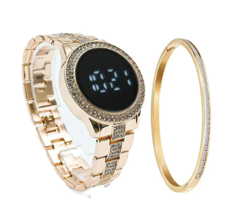 Montre Acier Digital Femme